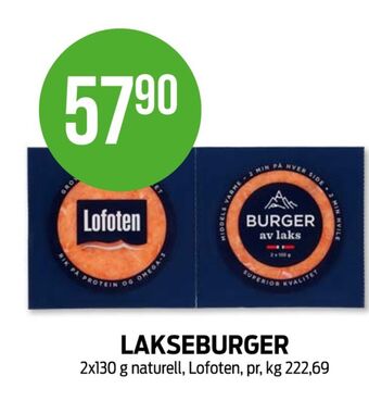 Kiwi Lofoten lakseburger tilbud