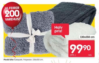Rusta Ukjent pledd tilbud