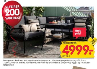 Rusta Ukjent loungesett tilbud