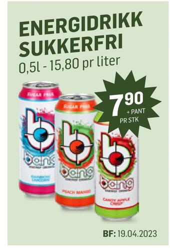 Holdbart Energidrikk sukkerfri tilbud