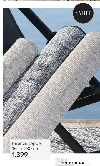 Skeidar Firenze teppe 160 x 230 cm tilbud