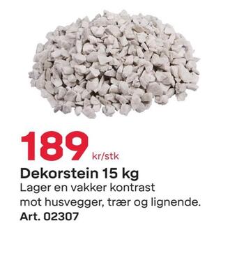 Byggmax Dekorstein 15 kg tilbud