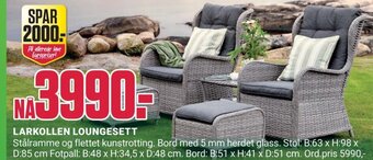 Europris LARKOLLEN LOUNGESETT tilbud