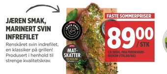 Meny JÆREN SMAK, MARINERT SVIN INFREFILET tilbud