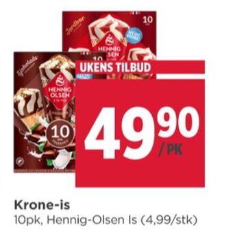 Meny Hennig-olsen isvafler tilbud