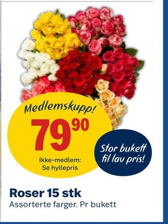 Coop Obs Roser 15 stk tilbud