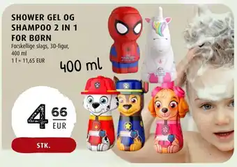Shower gel og shampoo 2 in 1 for børn