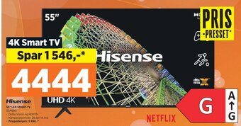 POWER Hisense 55" LED SMART-TV 55A6BG tilbud