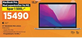 POWER 13" MACBOOK PRO (2022) MNEH3HA tilbud