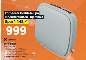 POWER Electrolux LUFTRENSER WA51303GY tilbud