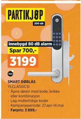 POWER SMART DØRLÅS YLCLASSICSI tilbud