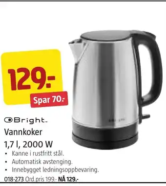 Jula OBright™M Vannkoker tilbud