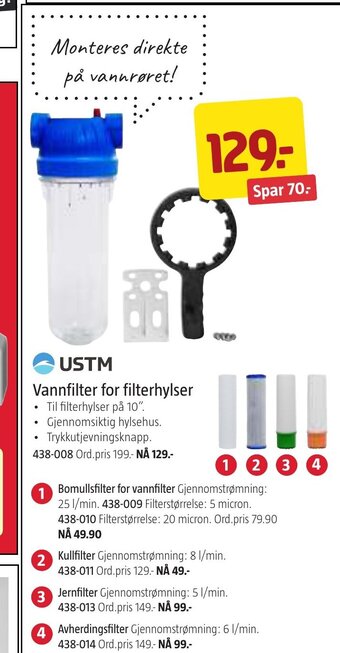 Jula Vannfilter for filterhylser tilbud