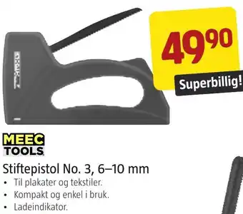 Jula MEEC TOOLS Stiftepistol No. 3, 6-10 mm tilbud