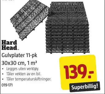Jula Hard Head. Gulvplater 11-pk tilbud