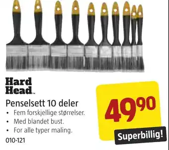 Jula Hard Head Penselsett 10 deler tilbud