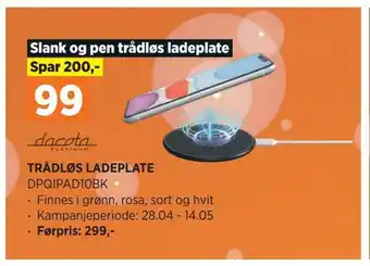 POWER Trådløs ladeplate tilbud