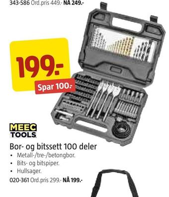 Jula Bor- og bitssett 100 deler tilbud