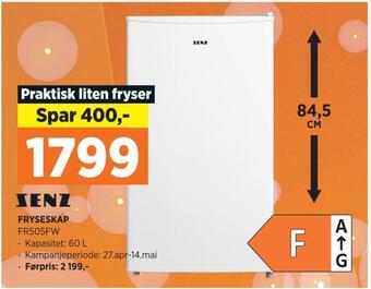 POWER Fryseskap tilbud