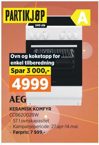 POWER Keramisk komfyr tilbud