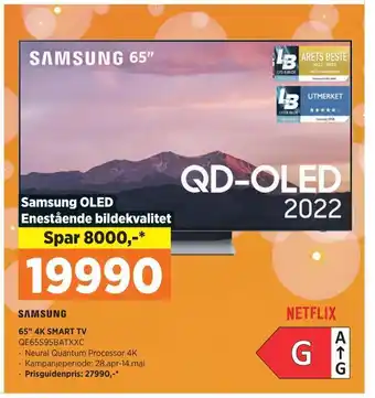 POWER Samsung qe65s95batxxc 65 4k smart tv tilbud