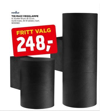 jem & fix Tin maxi vegglampe tilbud