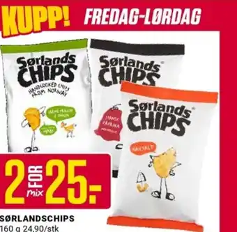 SØRLANDSCHIPS 160 g 24,90/stk