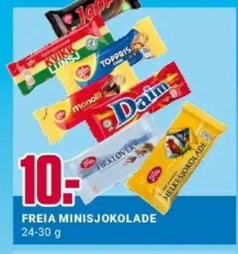 Europris FREIA MINISJOKOLADE 24-30 g tilbud