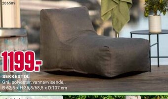 Europris SEKKESTOL tilbud