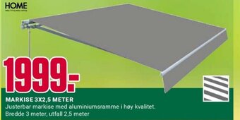 Europris MARKISE 3X2,5 METER tilbud