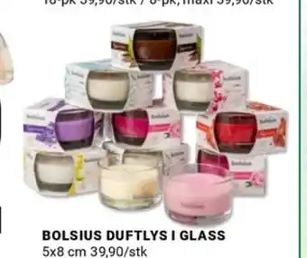 Europris BOLSIUS DUFTLYS I GLASS 5x8 cm tilbud