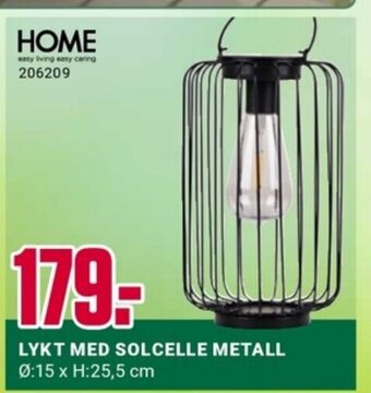 Europris LYKT MED SOLCELLE METALL tilbud