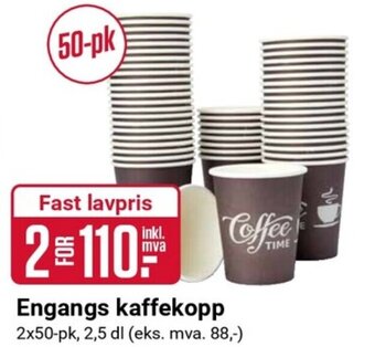 Europris Engangs kaffekopp tilbud