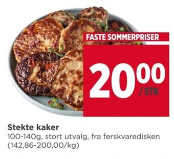 Meny Stekte kaker tilbud