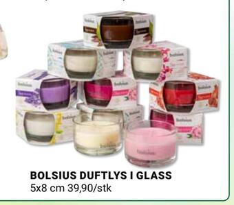 Europris Bolsius duftlys i glass tilbud