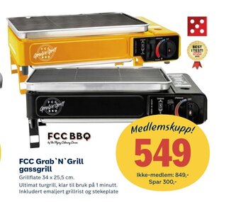 Coop Extra FCC Grab 'N'Grill gassgrill tilbud