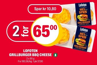 Coop Extra LOFOTEN GRILLBURGER BBQ CHEESE tilbud
