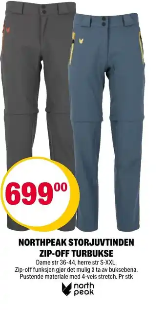 Coop Extra NORTHPEAK STORJUVTINDEN ZIP-OFF TURBUKSE tilbud