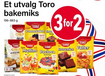 Nærbutikken Et utvalg Toro bakemiks tilbud