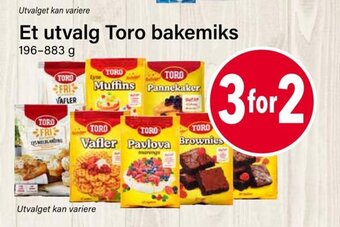 Nærbutikken Et utvalg Toro bakemiks tilbud