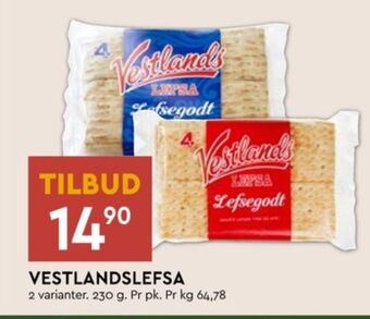 Coop Mega Vestlands lefse tilbud