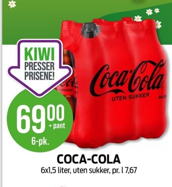 Kiwi Coca-cola zero brus tilbud