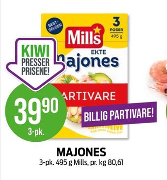 Kiwi Mills majones tilbud