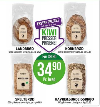 Kiwi Bakehuset brød tilbud