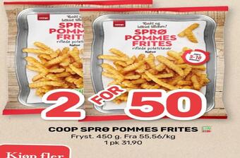 Matkroken Coop pommes frites tilbud