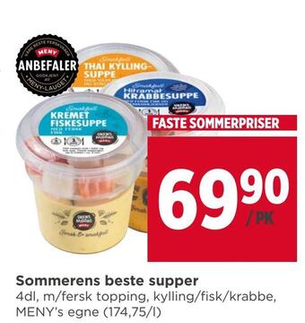 Meny Sommerens beste supper tilbud