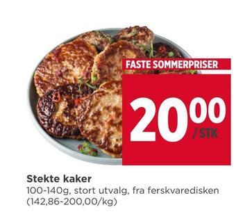 Meny Stekte kaker tilbud