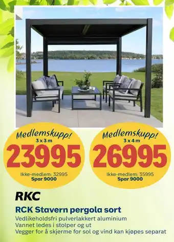 Rck stavern pergola sort