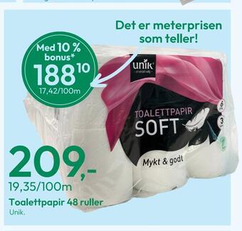 Gigaboks Toalettpapir 48 ruller tilbud