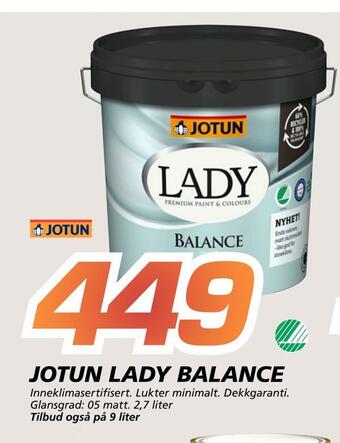 Coop Byggmix Jotun lady balance tilbud